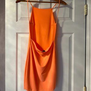 Akira Orange Backless Mini Dress Never Worn size small
